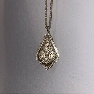 Kendra Scott Aiden Gold Filigree Long Pendant Necklace